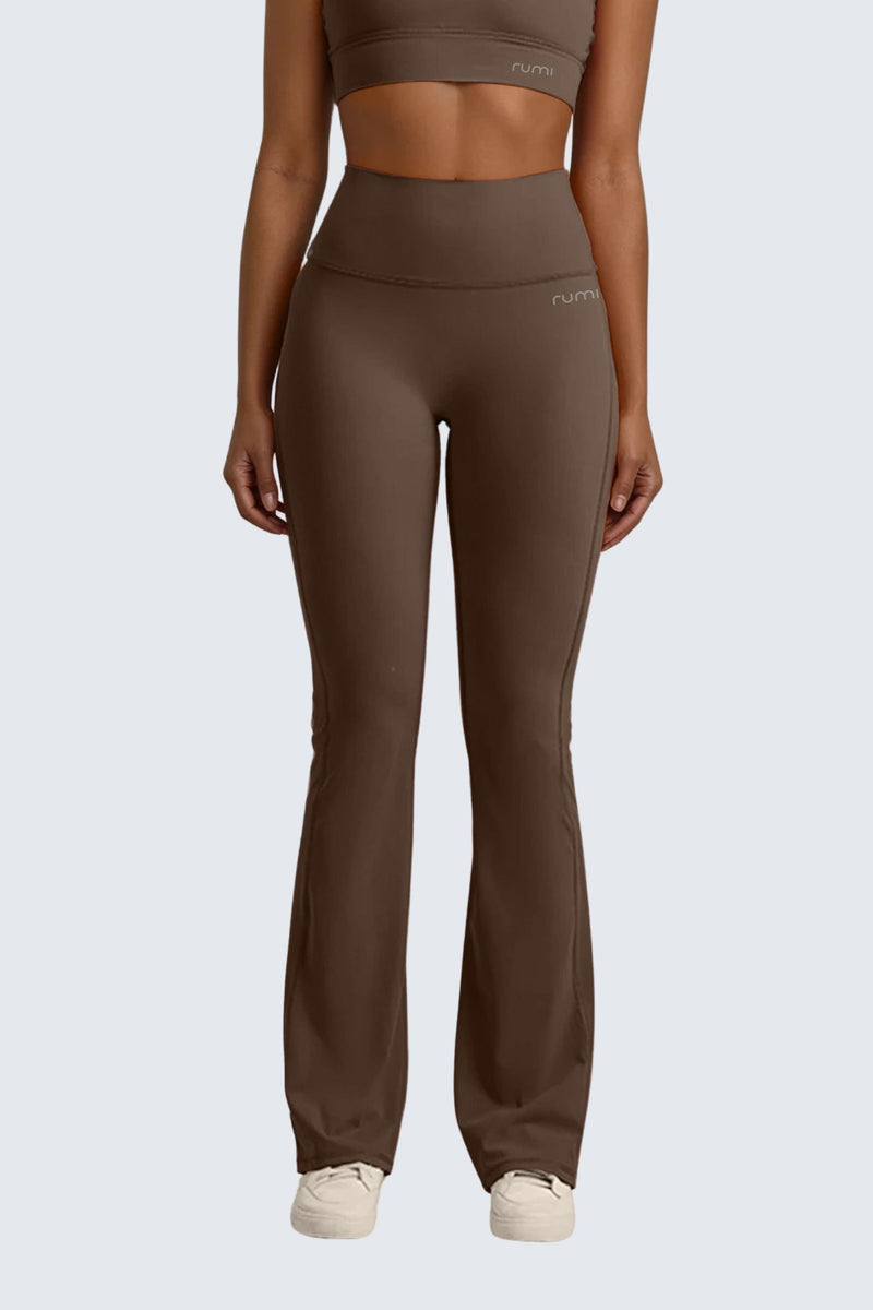 W SunSoft Plush Flared Pants 30" - Wood