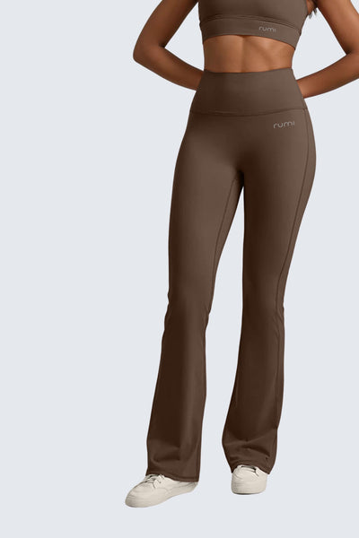 W SunSoft Plush Flared Pants 30" - Wood