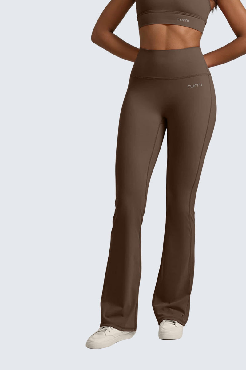 W SunSoft Plush Flared Pants 30" - Wood