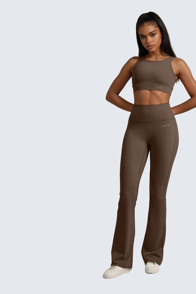 W SunSoft Plush Flared Pants 30" - Wood