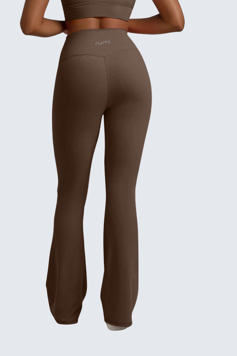 W SunSoft Plush Flared Pants 30" - Wood