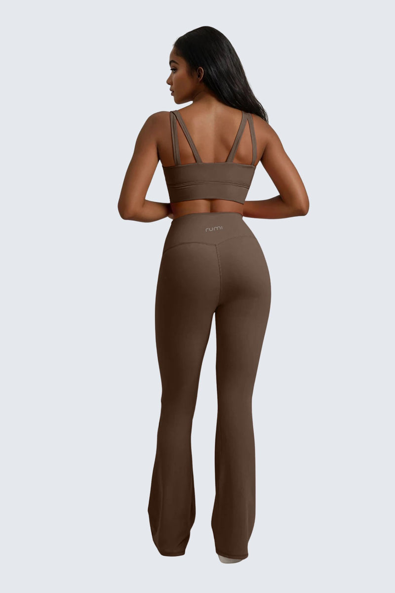 W SunSoft Plush Flared Pants 30" - Wood