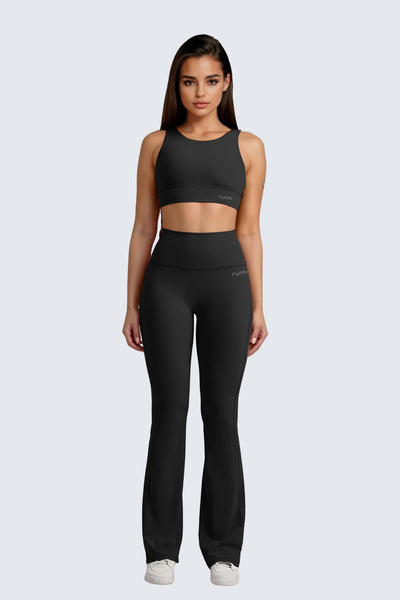 W SunSoft Plush Flared Pants 30" - Black
