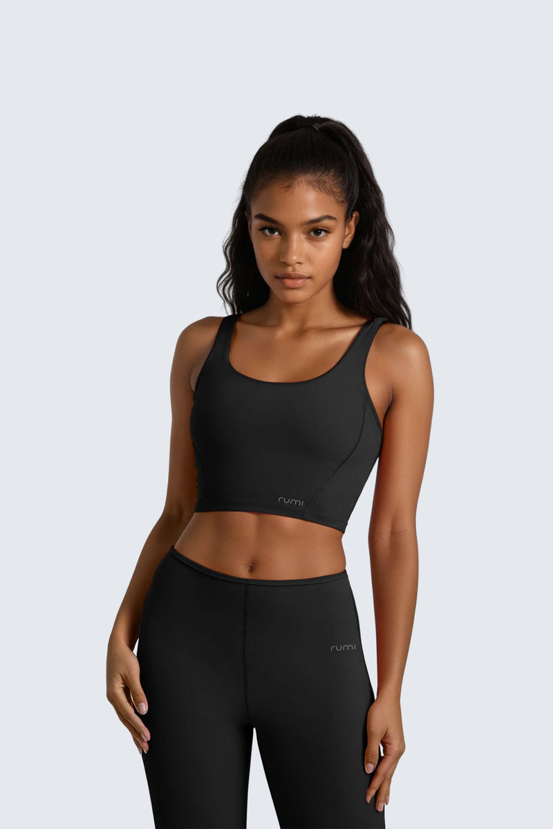 W SunSoft Plush Corset Bra - Black