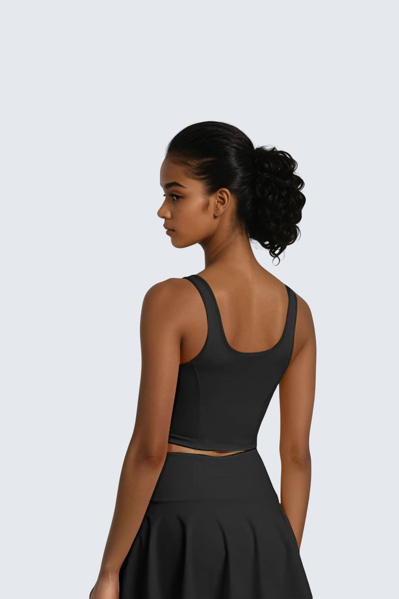 W SunSoft Plush Corset Bra - Black