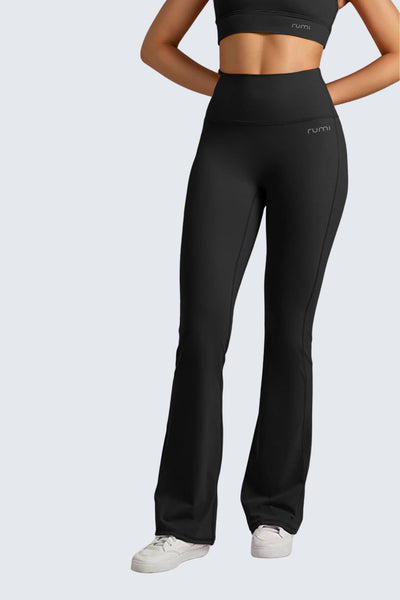 W SunSoft Plush Flared Pants 30" - Black