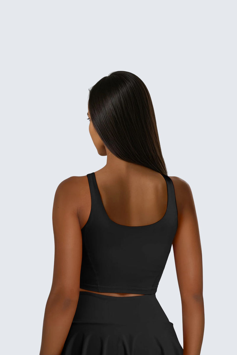 W SunSoft Plush Corset Bra - Black