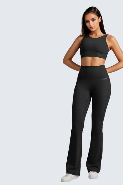 W SunSoft Plush Flared Pants 30" - Black