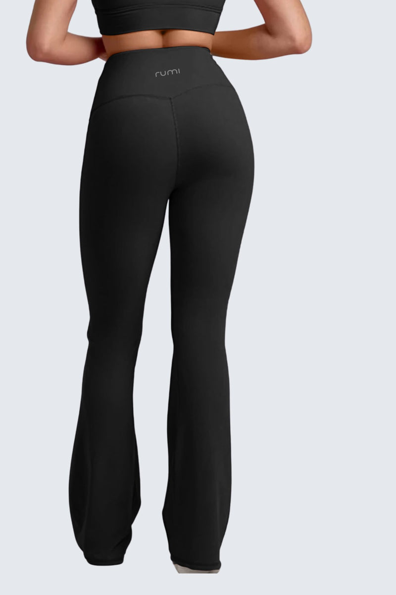 W SunSoft Plush Flared Pants 30" - Black