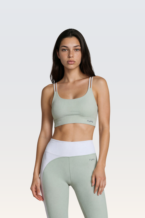 W SunRib Line Bra - Peacock Light