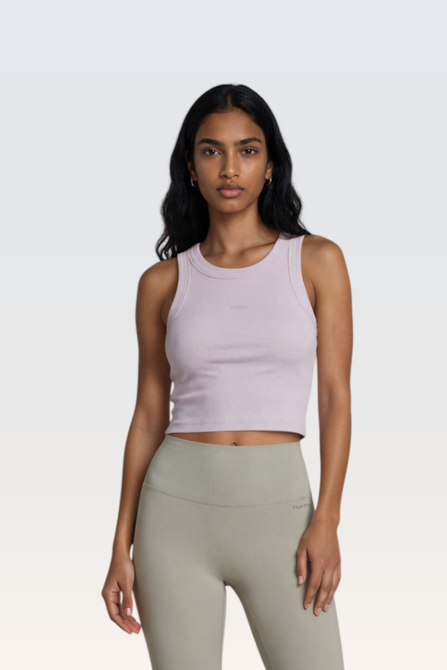 W MoonRib Cropped Tank - Orchid