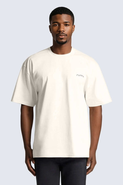 Rumi Earth - M Moon Tee Oversized Heavy - Natural - R521600NLS - Tops