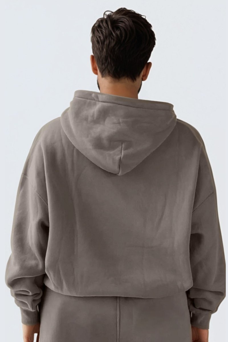 Rumi Earth - U Moon Dento Sweatshirt Oversize Fleece + Hoodie - Camel - R113221CM - M - 