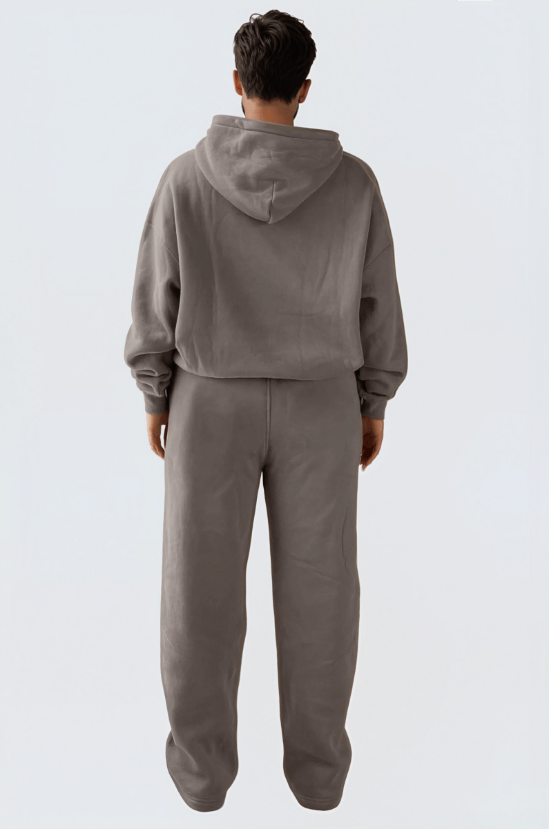 Rumi Earth - U Moon Dento Sweatshirt Oversize Fleece + Hoodie - Camel - R113221CM - M - 