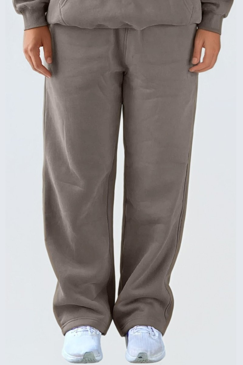 Rumi Earth - U Moon Sweatpants Relaxed Open Fleece - Camel - R113226CLP - Bottoms