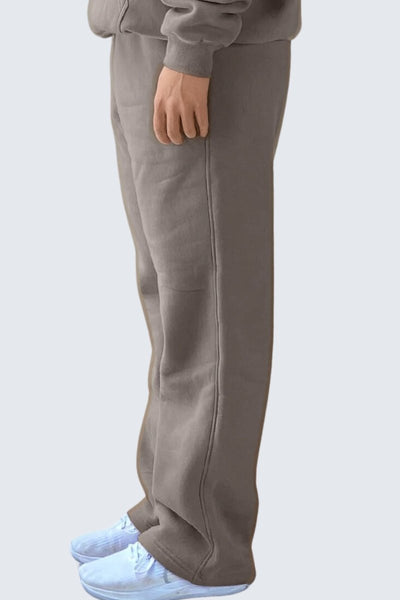 Rumi Earth - U Moon Sweatpants Relaxed Open Fleece - Camel - R113226CLP - Bottoms