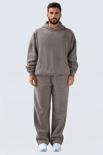 Rumi Earth - U Moon Sweatpants Relaxed Open Fleece - Camel - R113226CLP - Bottoms