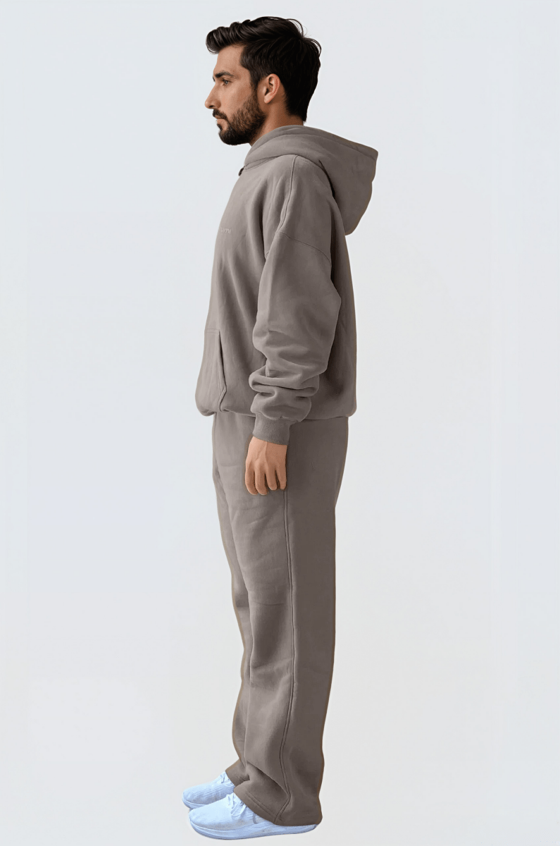 Rumi Earth - U Moon Sweatpants Relaxed Open Fleece - Camel - R113226CLP - Bottoms