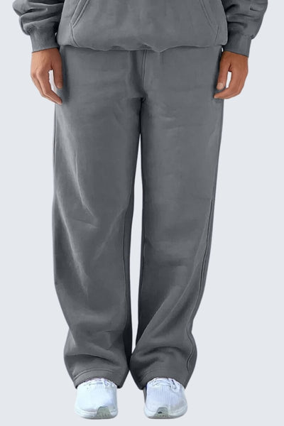 Rumi Earth - U Moon Sweatpants Relaxed Open Fleece - Stone - R113226SEP - Bottoms