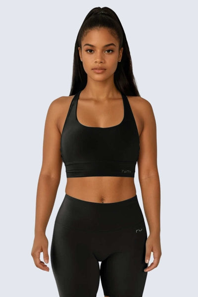 Rumi Earth - W SunSoft Stringy Crop Top Bra - Black - R128230BKP - Bras